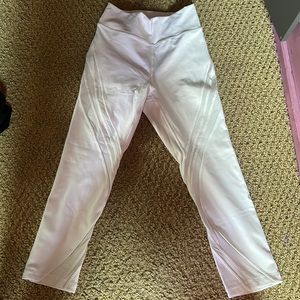 White mesh Lululemon pants in size four